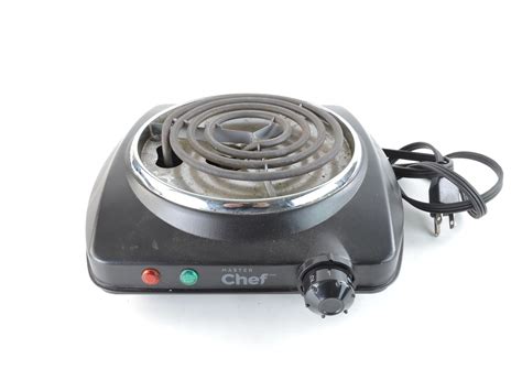 Police Auctions Canada Master Chef W Single Burner Hot Plate H