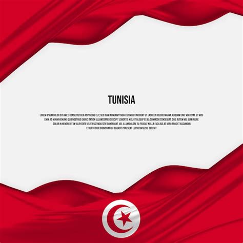 Premium Vector | Tunisia flag design. waving tunisian flag made of ...