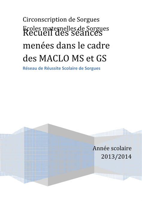 PDF Circonscription De Sorgues Ecoles Maternelles De Sorgues