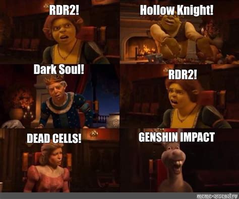 Сomics meme Hollow Knight RDR2 Dark Soul RDR2 GENSHIN IMPACT DEAD