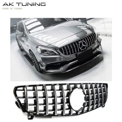 Mercedes Benz A Klasse W176 15 18 GTR Frontgrill I Sort Chrome Ak Tuning