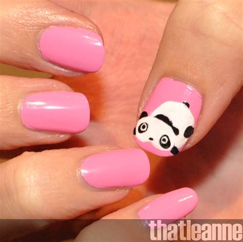 Thatleanne Tare Panda Nail Art