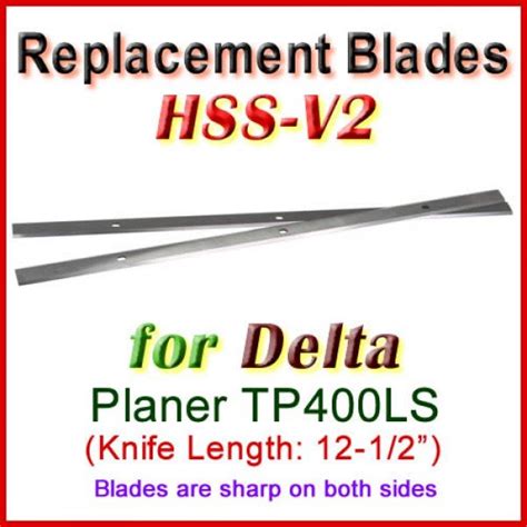 Set Of 2 HSS Blades For Delta 12 1 2 Planer TP400LS