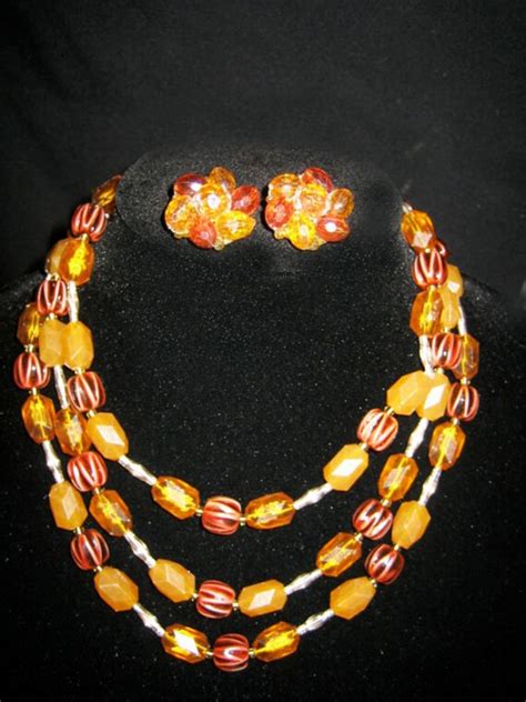 Vtg 60s 3 Strand Gem