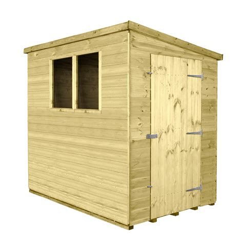 X Superior Tall Pent Shed Door Gable Right Atlas Sheds