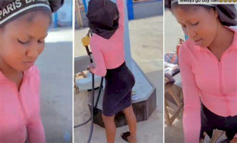 Na Because Of This Babe I Dey Always Buy Fuel Nigerian Man Falls For Pump Attendant Video