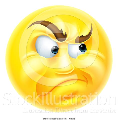 Vector Illustration Of A 3d Yellow Smiley Emoji Emoticon Face Looking