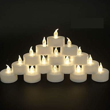 OSHINE 50Pack Battery Tea Lights Realistic And Bright Flickering