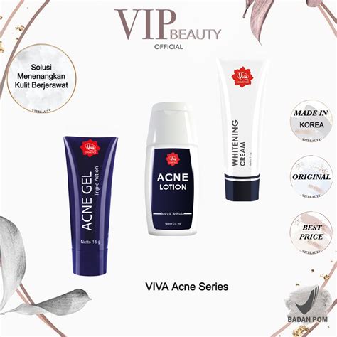 Jual VIVA Acne Gel 15g Lotion 30ml Triple Action Whitening Cream