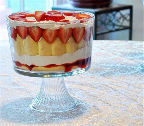 Strawberry Cream Cheese Trifle With Whipped Cream And Fresh Berries