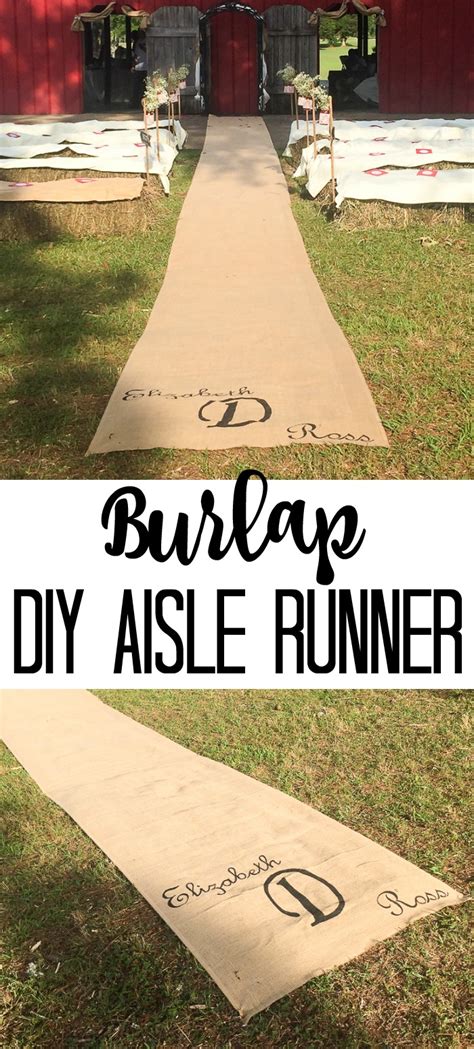 Diy Burlap Wedding Aisle Runner Rustic Angie Holden The Country