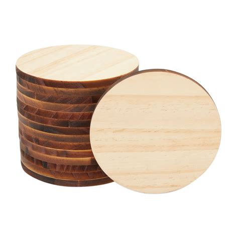 Unfinished Wood Circles for Crafts, Wood Burning, Engraving (4 In, 15 ...