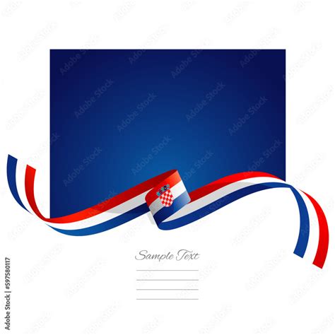 Croatia Flag Vector World Flags And Ribbons Croatian Flag Ribbon On