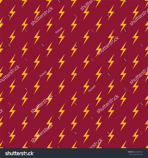 Seamless Vinous Red Yellow Thunderbolt Sign Stock Vector Royalty Free