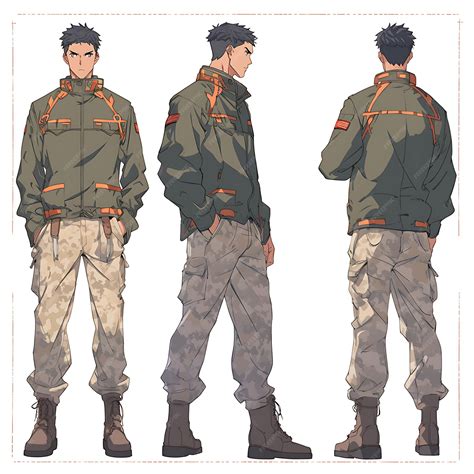 Premium Photo | Character Anime Concept Male Tall Military Uniform With ...