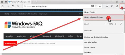 Windows 10 Edge Browser Im InPrivate Modus Starten Windows FAQ