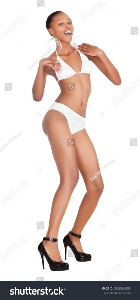 Sexy African Woman Wearing Bikini Isolated Foto Stok 1568569006 Shutterstock