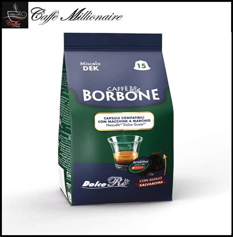 90 Capsule Caffè Borbone Miscela Decaffeinata Compatibili Dolce Gusto