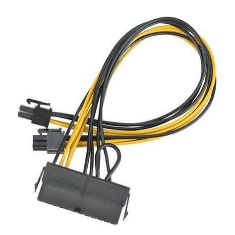 Pc Psu Atx 24 Pin Female To Dual Pcie 6 Pin Male Cable Adapter 20cm Moddiy