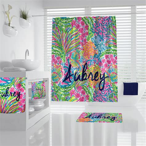 Lilly Inspired Coral Bathroom Accessories Have Faith Boutique