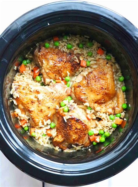 The Best Slow Cooker Chicken Thighs Rice – Home, Family, Style and Art ...