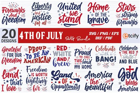 4th Of July Svg Bundle Graphic By Etcify · Creative Fabrica