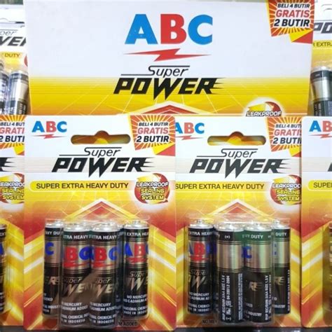 Jual Baterai Batrey Batre Abc Super Power Aa A Isi Pc Shopee