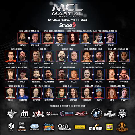 The fight card is here for Martial... - Stride Bank Center