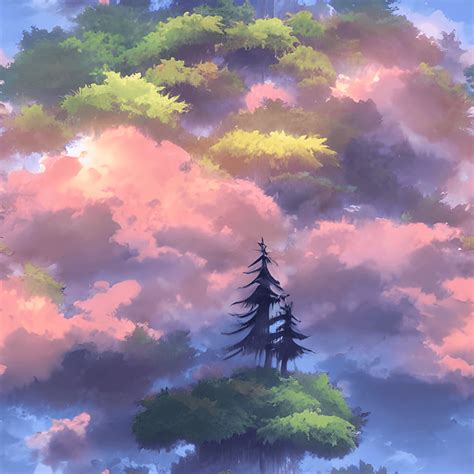 Beautiful Anime Forest Scenery Fantasy Landscape Volumetric Lighting