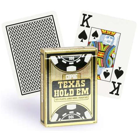Карты игральные Copag TEXAS HOLD'EM 100% Plastic Jumbo Index (black)