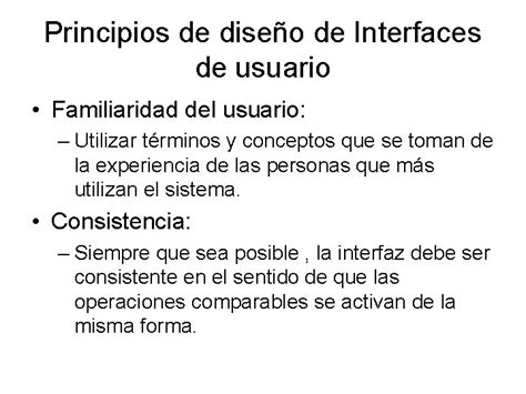 Diseo Interfaz De Usuario Caractersticas De Las Interfaces