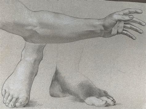 Unknown Academic Study Of Male Nude Two Sided Sketches On Reverce Th Century For Sale At