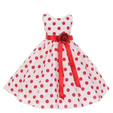 Kiki Kids Usa Little Girls Red Polka Dots Sleeveless Special Occasion