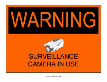 Video Surveillance Signs Printable