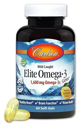 Carlson Labs Elite Omega 3 1600 Mg 60 Softgels Sfn | Envío gratis