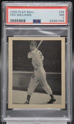 Play Ball Ted Williams Rc Psa Best You Ll Ever See Ebay