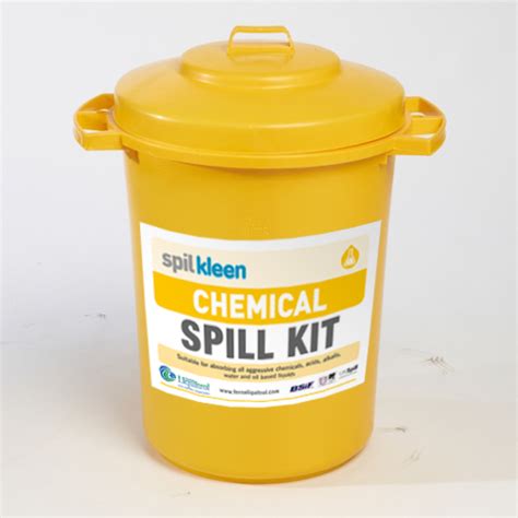 Spilkleen Chemical Spill Kit 90 Litre Bin Sk 201 301 Fosse Liquitrol