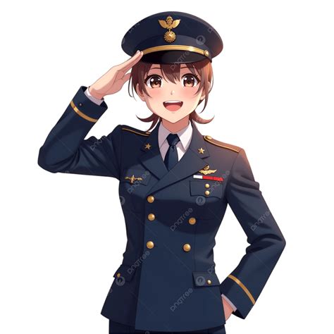 Anime Girl Military Salute Anime Girl Military Salute