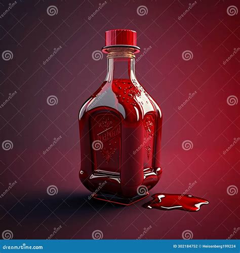 A Bottle of Blood Digital Art Stock Illustration - Illustration of ...