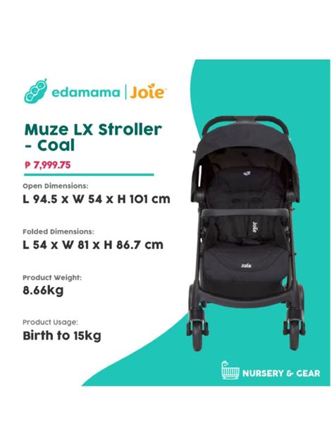 Joie Muze LX Stroller - Coal | edamama