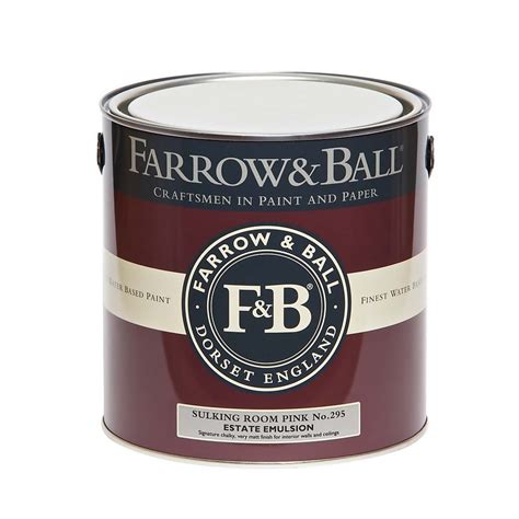 Farrow Ball Estate Matt Emulsion Paint Sulking Room Pink No