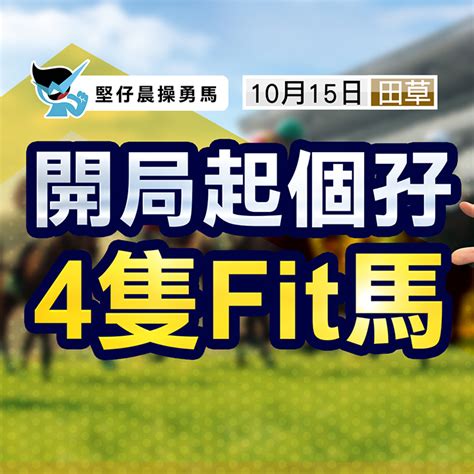 開局起個孖，4隻fit馬 貼士準、賠率快、數據精、全港第一