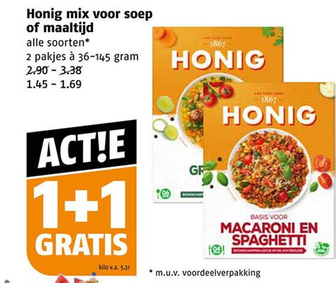 Honig Mix Voor Soep Of Maaltijd Aanbieding Bij Poiesz