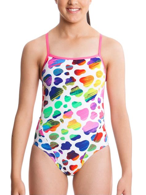 Funkita Lolly Moo Girls Cross Back One Piece Swimsuit