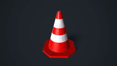 Traffic Cone Free Vr Ar Low Poly D Model Cgtrader