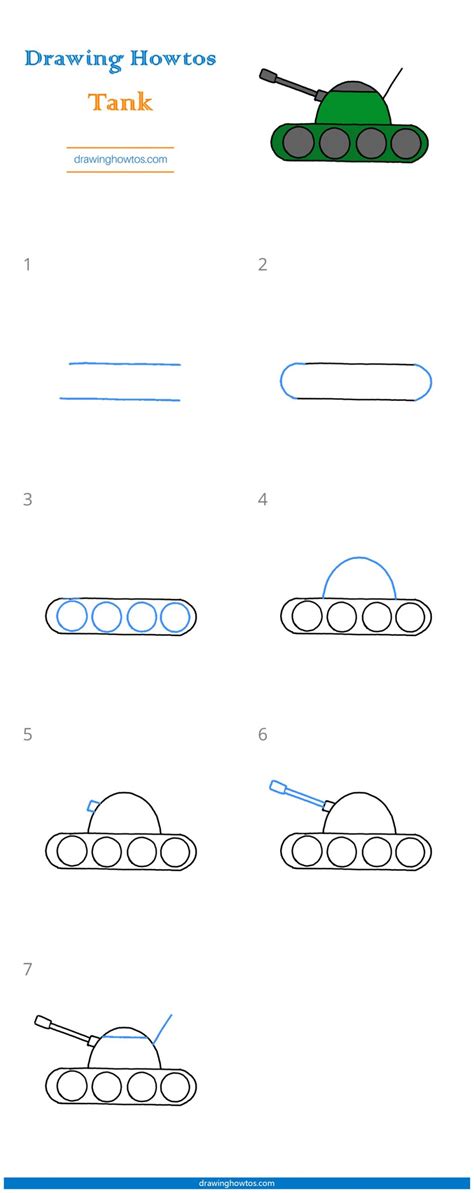 How to Draw a Tank - Step by Step Easy Drawing Guides - Drawing Howtos