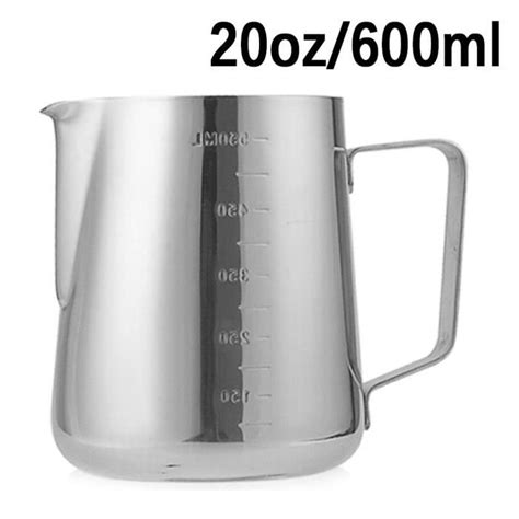 MOUSSEUR A CAFE 600ml Pichet à mousse en acier inoxydable 350 600Ml