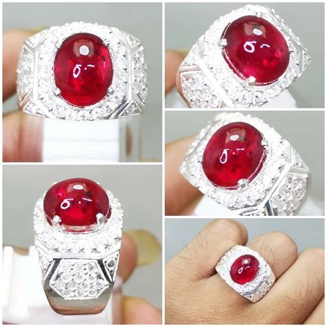 Batu Akik Ruby Asli Ring Perak Original Kode Wahyu Mulia