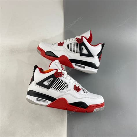 Air Jordan 4 “Fire Red” White/Fire Red-Black-Tech Grey For Sale ...