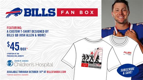 Josh Allen 'Blast Off' T-shirt available now as part of Bills Fan Box